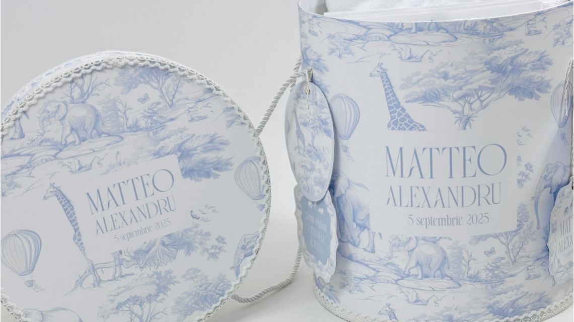 Trusou de botez Jungle Baby Toile de Jouy 18